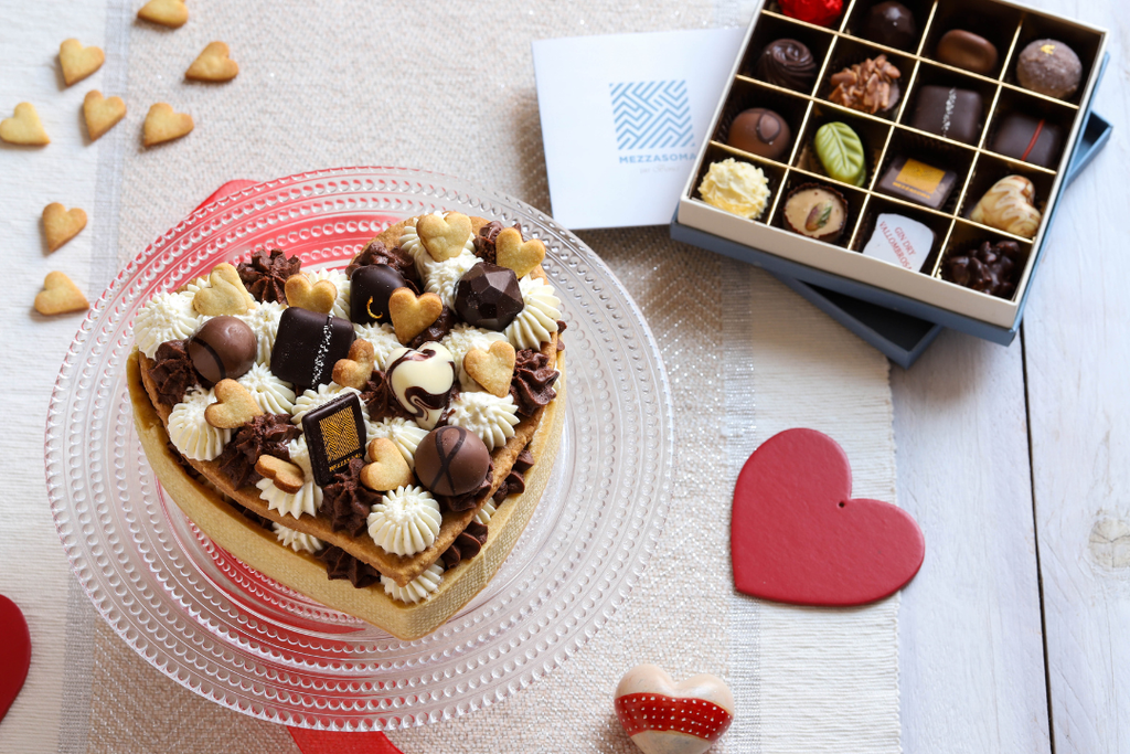 Scrigno di San Valentino con praline artigianali Mezzasoma